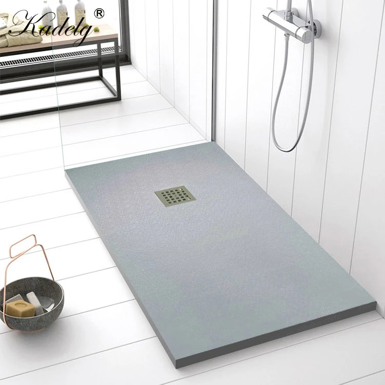 White Rectangle Portable Shower Base Resin Shower Tray for Shower Room