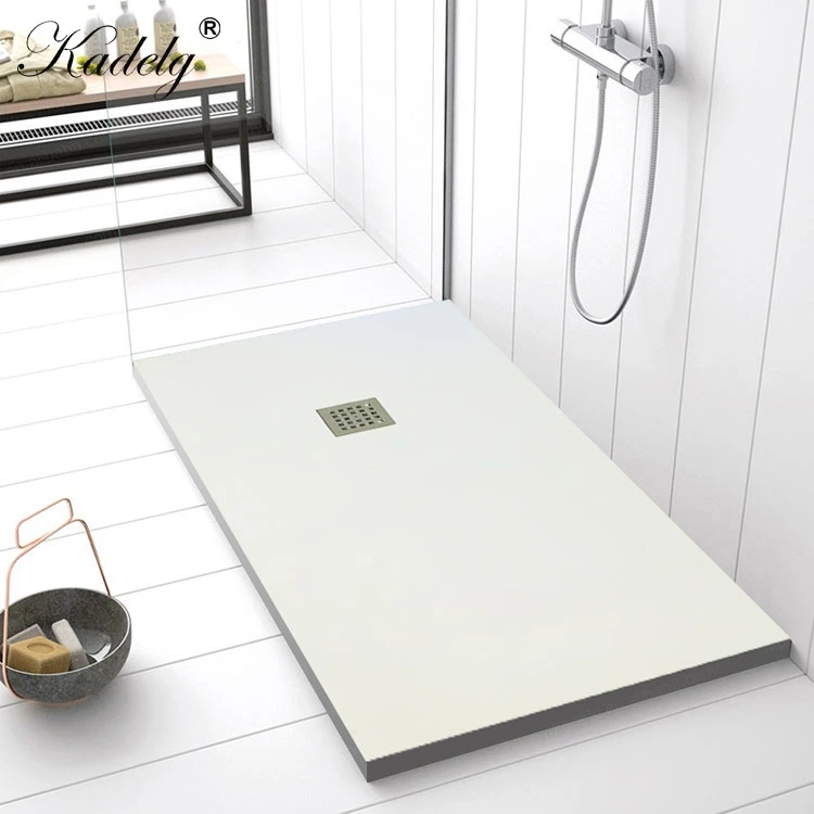 White Rectangle Portable Shower Base Resin Shower Tray for Shower Room