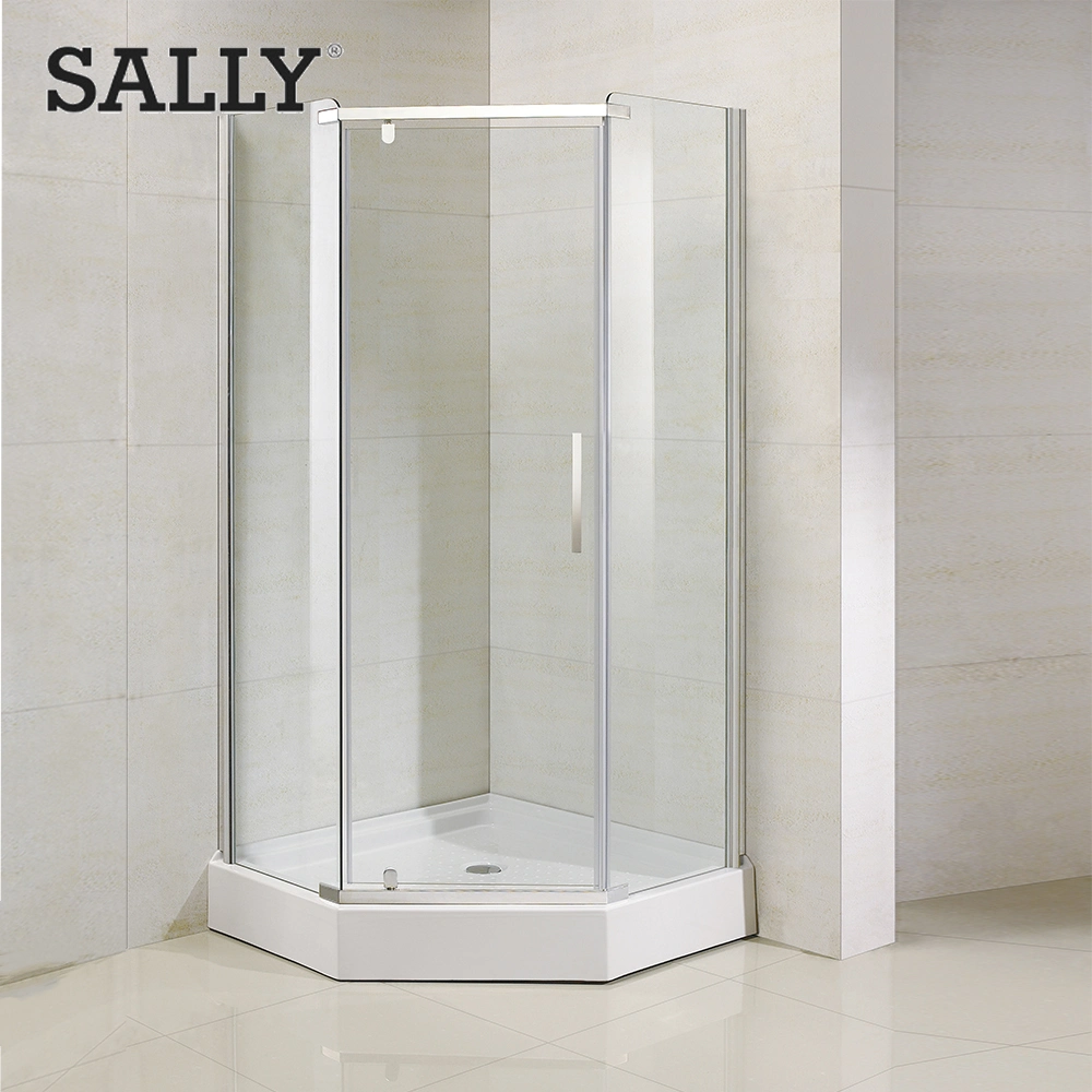 Sally White Acrylic Diamond Neo-Angle Enclosure Shower Base 38X38X6 Shower Tray