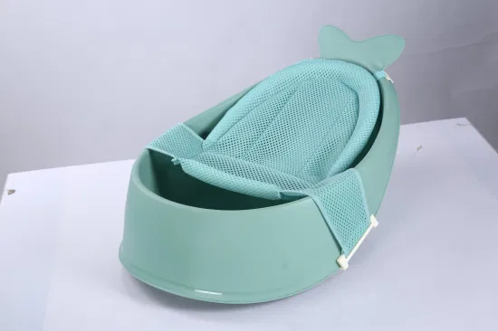 Fish Shape Baby Bath Tub with Accessories Plastic Baby Bathtub with Baby Bath Net