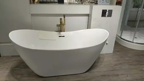 66.93′′ Round Acrylic Freestanding Contemporary Soaking Bathtub 8007