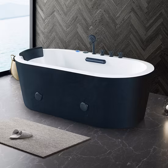 Hotel, Commercial and Residential Sanitary Ware Freestanding Bathroom Acrylic Solid Surface Bathtub